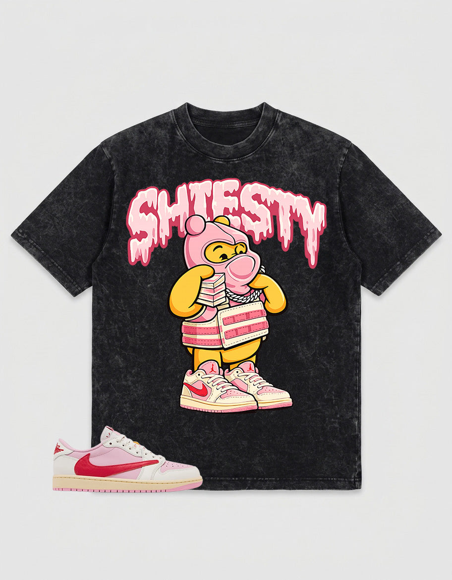 Sail Tropical Pink Travis Scott 1s Zadago Washed T-shirt Shiesty Pooh Graphic