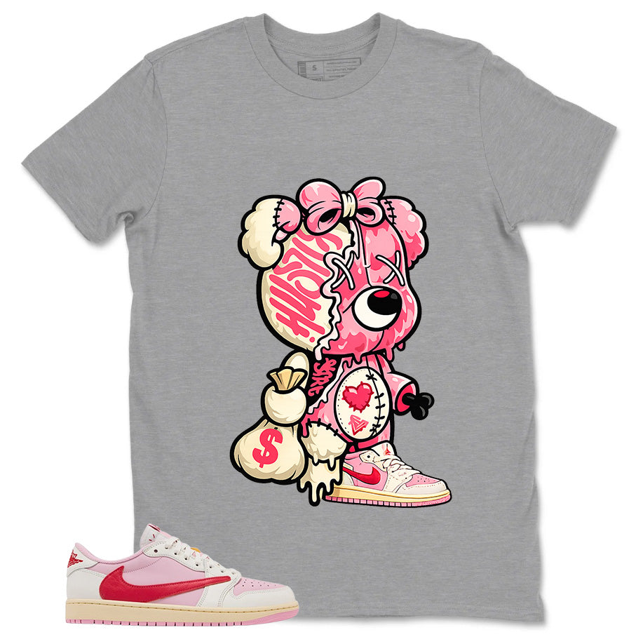 Sail Tropical Pink Travis Scott 1s Zadago Shirt Hustle Bear Graphic