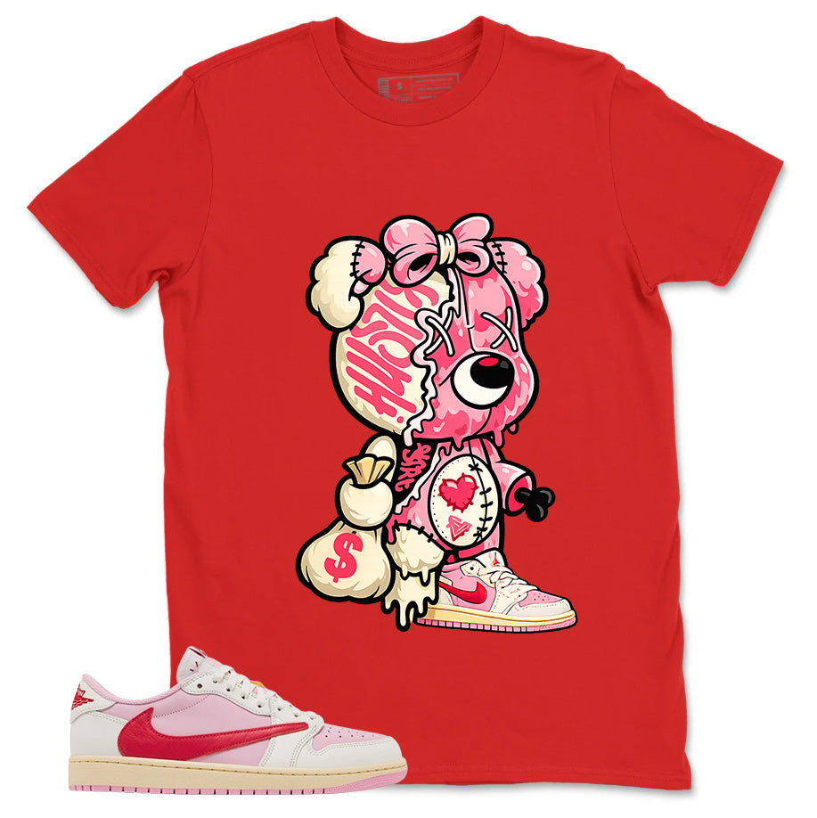 Sail Tropical Pink Travis Scott 1s Zadago Shirt Hustle Bear Graphic