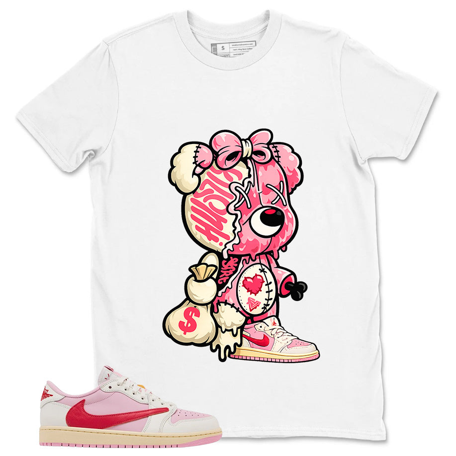 Sail Tropical Pink Travis Scott 1s Zadago Shirt Hustle Bear Graphic