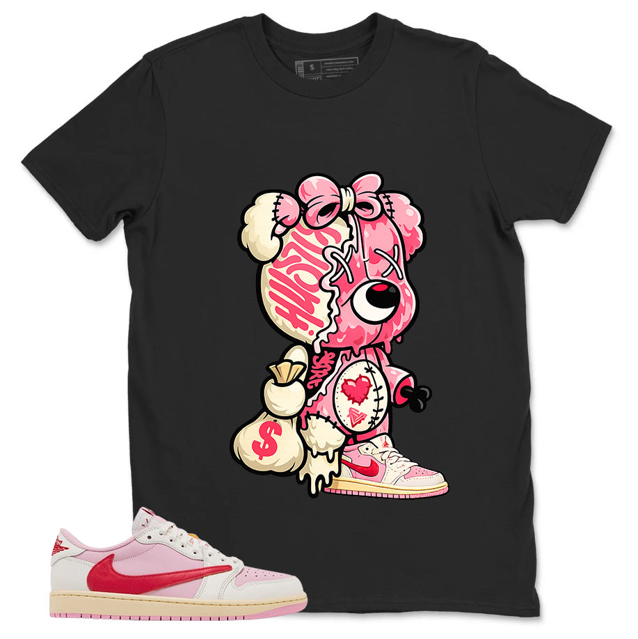 Sail Tropical Pink Travis Scott 1s Zadago Shirt Hustle Bear Graphic