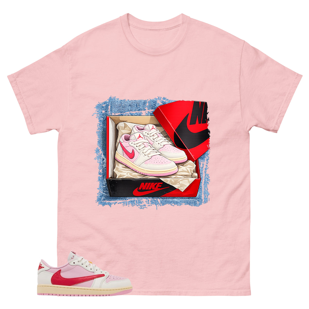Sail Tropical Pink Travis Scott 1s Zadago Shirt New Kicks Graphic