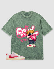 Sail Tropical Pink Travis Scott 1s Zadago Washed T-shirt Cool Boy Graphic