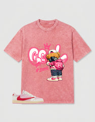 Sail Tropical Pink Travis Scott 1s Zadago Washed T-shirt Cool Boy Graphic