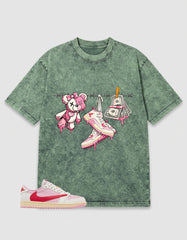 Sail Tropical Pink Travis Scott 1s Zadago Washed T-shirt Fresh Sneaker Graphic