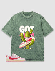 Sail Tropical Pink Travis Scott 1s Zadago Washed T-shirt Got 'Em Graphic