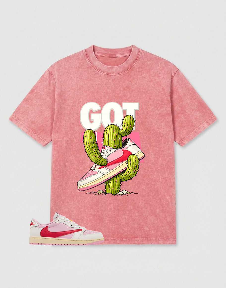 Sail Tropical Pink Travis Scott 1s Zadago Washed T-shirt Got 'Em Graphic