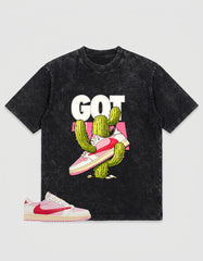 Sail Tropical Pink Travis Scott 1s Zadago Washed T-shirt Got 'Em Graphic