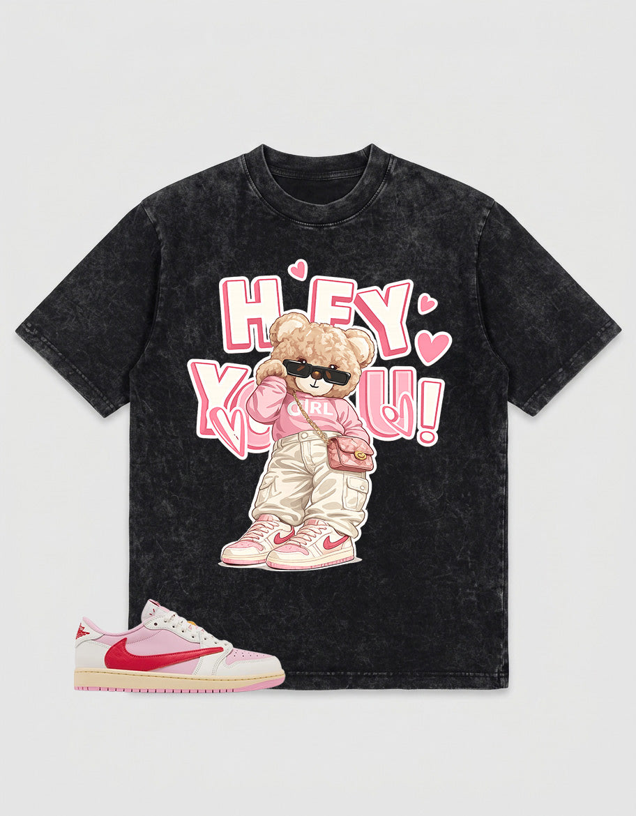 Sail Tropical Pink Travis Scott 1s Zadago Shirt Washed T-shirt Hey You Graphic