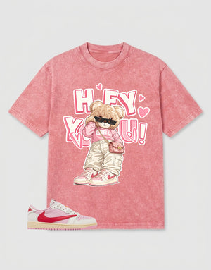 Sail Tropical Pink Travis Scott 1s Zadago Shirt Washed T-shirt Hey You Graphic