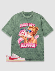 Sail Tropical Pink Travis Scott 1s Washed T-shirt Kiss My Airs Graphic