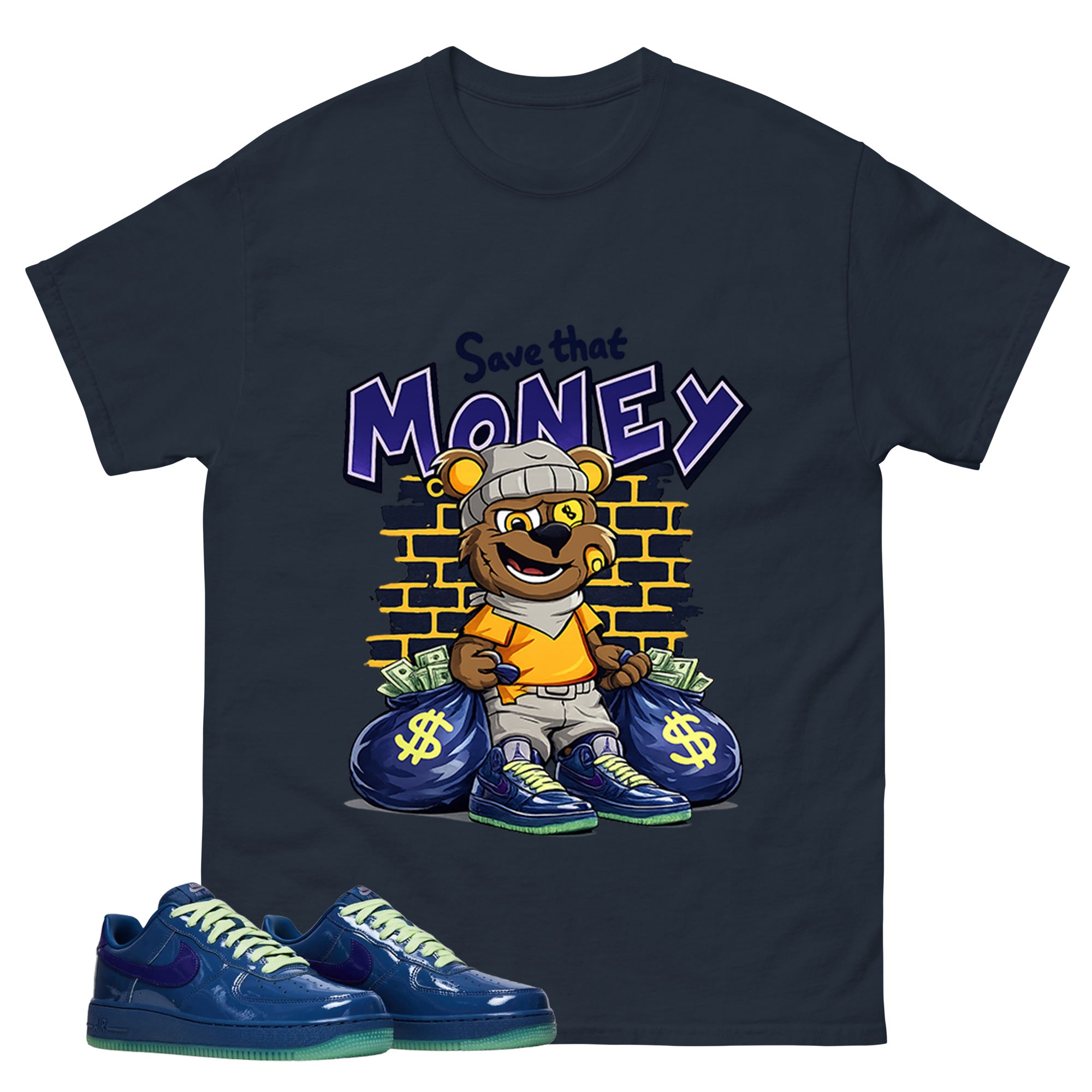 Save That Money Graphic Tee, Shirt to Match Air Force 1 Mystic Navy, Air Force 1 Unisex Shirt