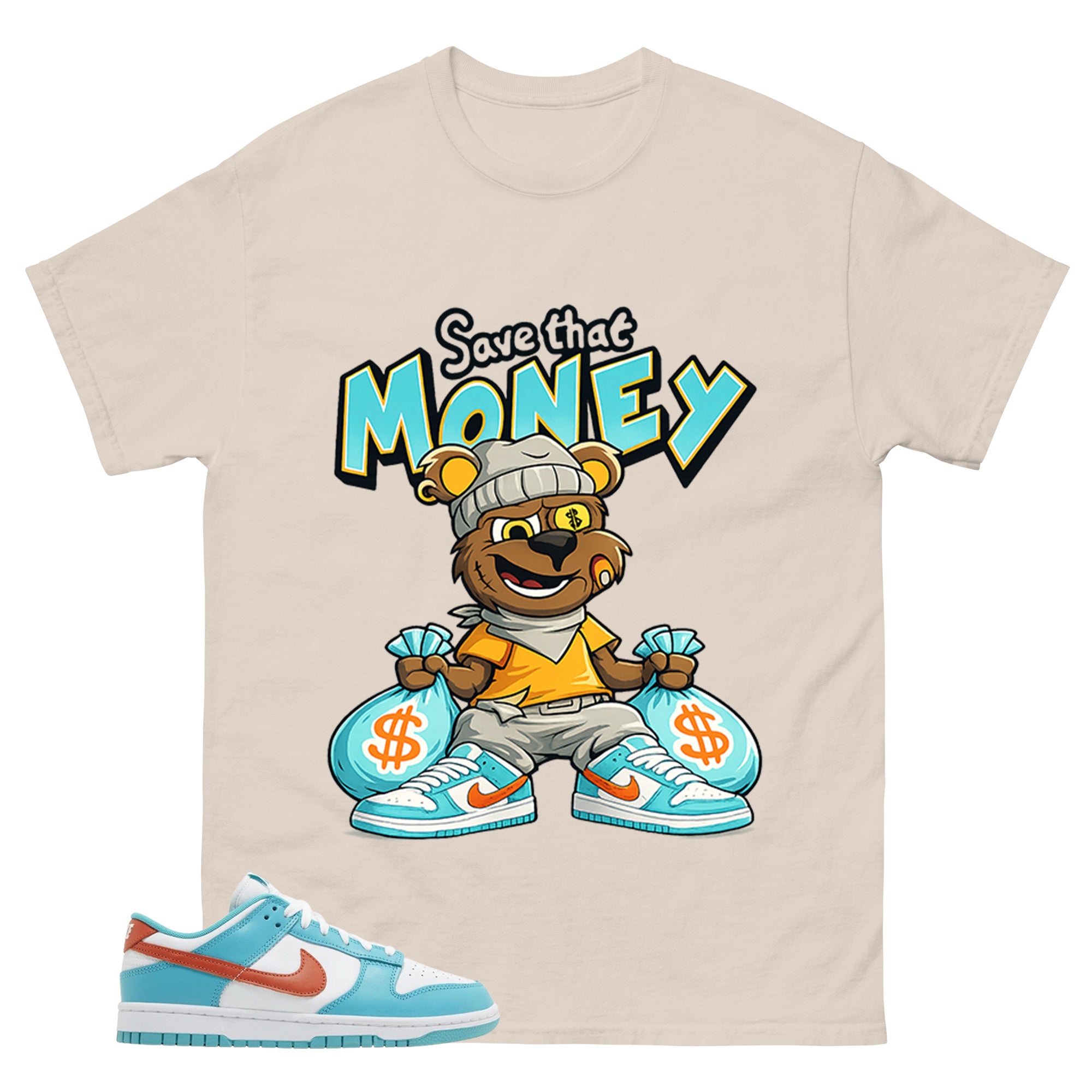 Save That Money Shirt - Match Green Dunk Low Miami Dolphins