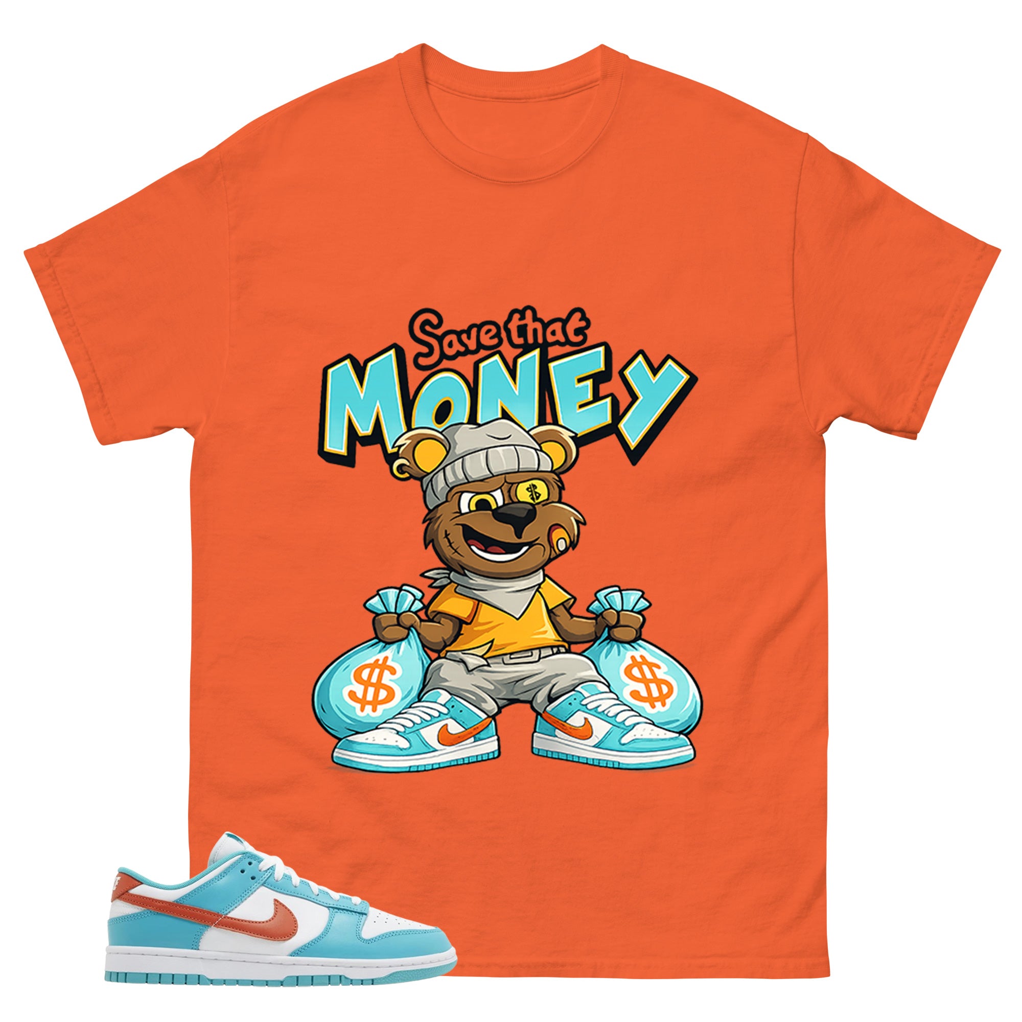 Save That Money Shirt - Match Green Dunk Low Miami Dolphins
