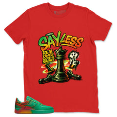 Sayless Shirt - Match Air Force 1 Stadium Green Crimson