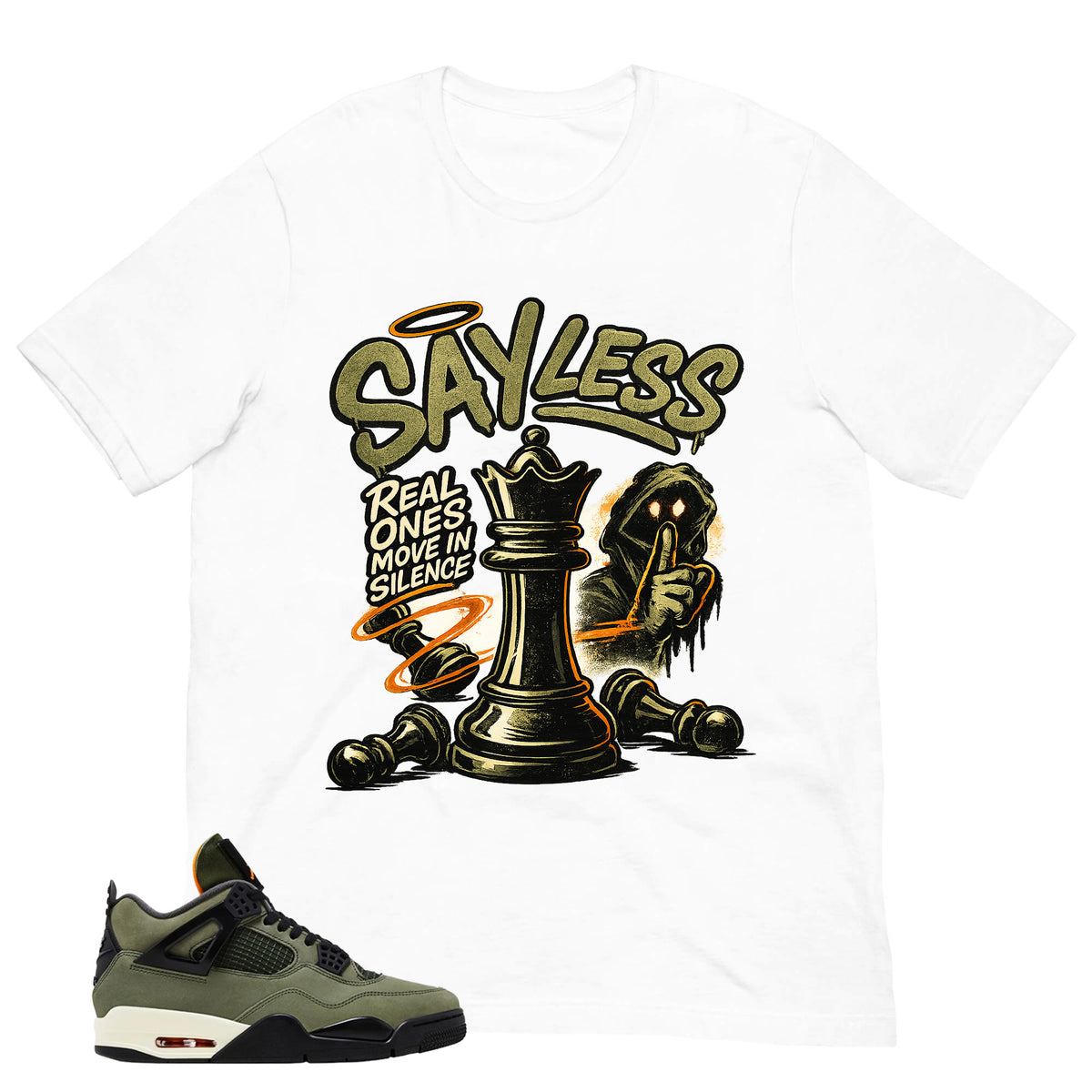Sayless Shirt - Match  Air Jordan 4 Undefeated