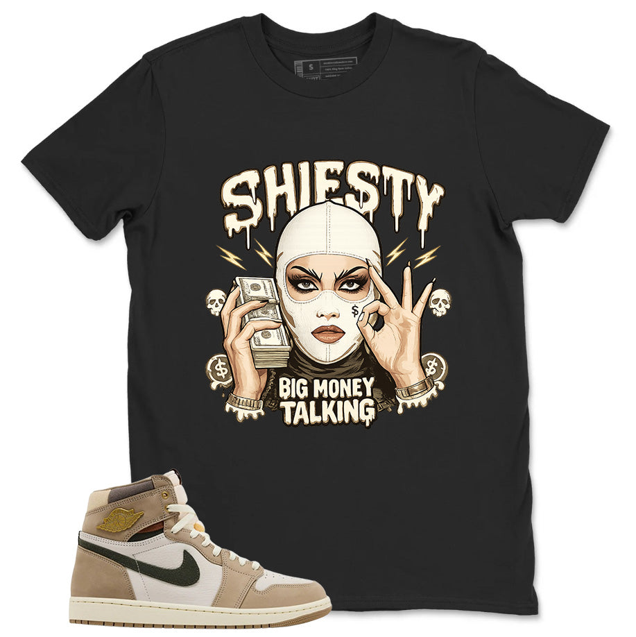 Shiesty Big Money Talking Shirt - Match Cream Wmns Air Jordan 1 Khaki