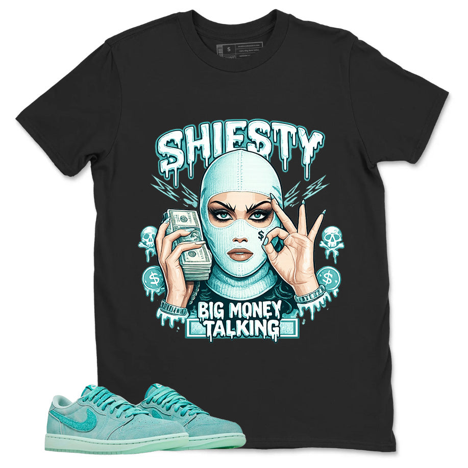 Shiesty Big Money Talking Shirt - Match Womens Air Jordan 1 Washed Teal