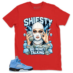Graphic Tee Shiesty Big Money Talking Shirt - to Matching Air Jordan 5 Retro SE UNC