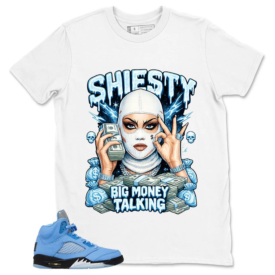 Graphic Tee Shiesty Big Money Talking Shirt - to Matching Air Jordan 5 Retro SE UNC