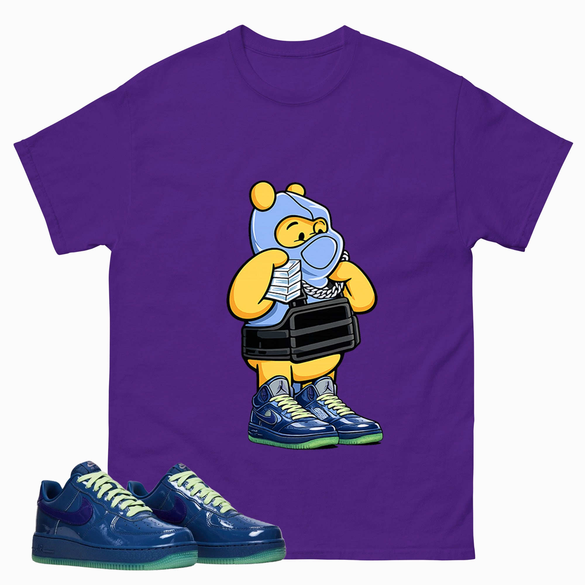 Shiesty Pooh Graphic Tee, Shirt to Match Air Force 1 Mystic Navy, Air Force 1 Unisex Shirt