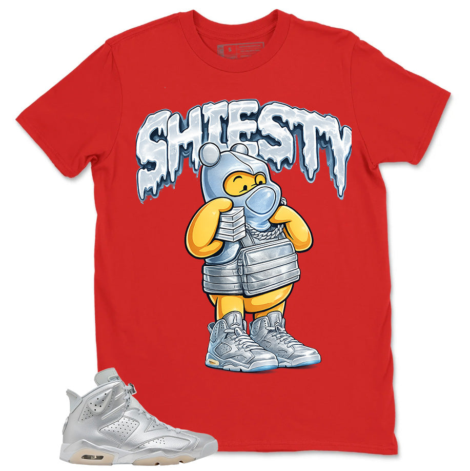 Shiesty Pooh Shirt - Match Air Jordan 6 x Paris Saint-Germain Metallic Silver