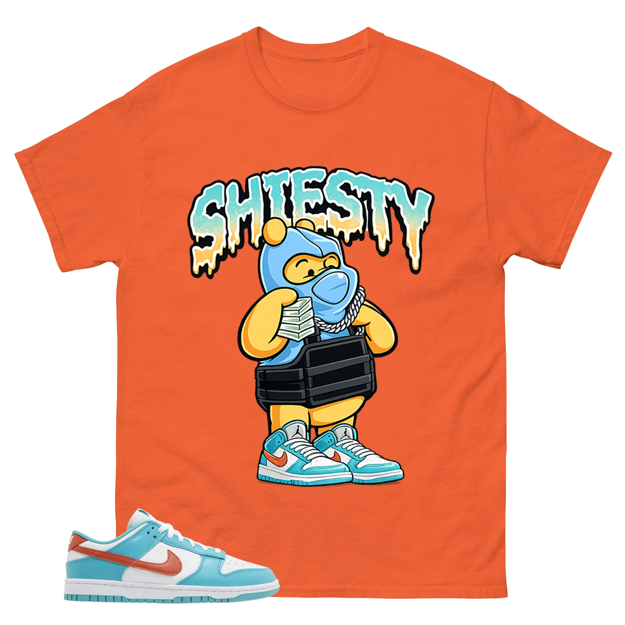 Shiesty Pooh Shirt - Match Green Dunk Low Miami Dolphins