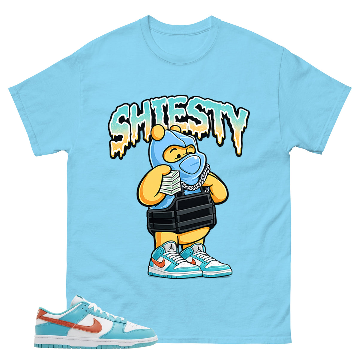 Shiesty Pooh Shirt - Match Green Dunk Low Miami Dolphins