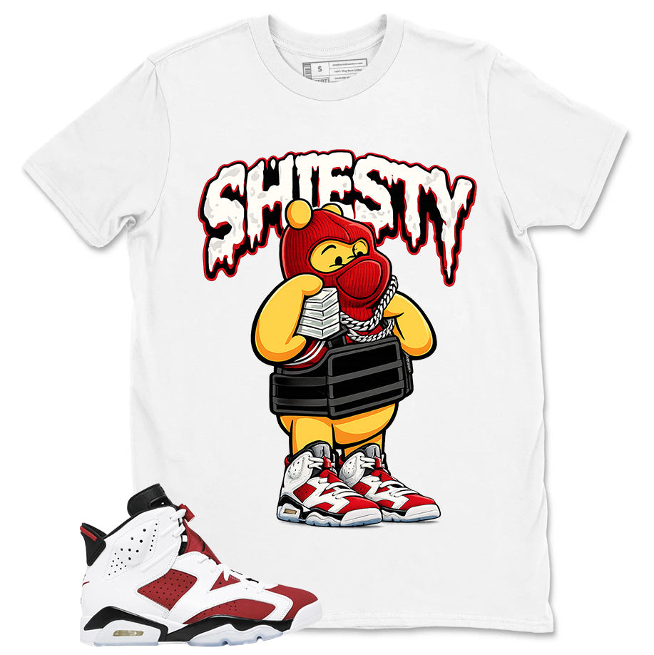 Shiesty Pooh Shirt - Match White Air Jordan 6 Carmine