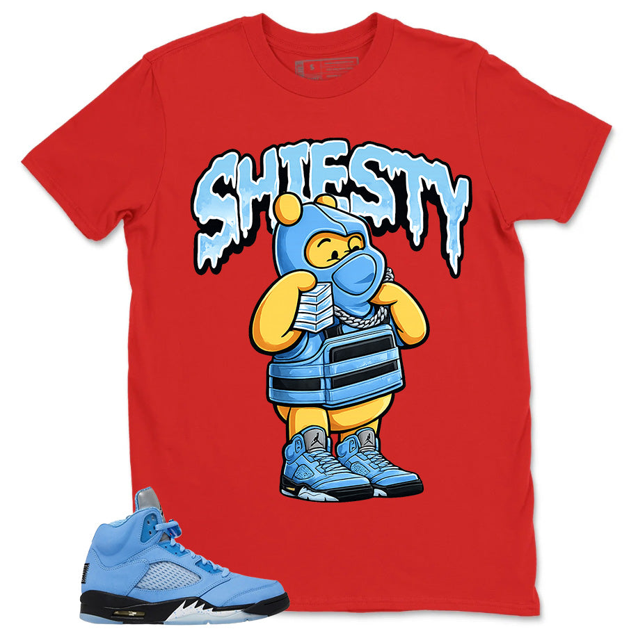 Graphic Tee Shiesty Pooh Shirt - Matching Air Jordan 5 Retro SE UNC