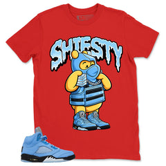 Graphic Tee Shiesty Pooh Shirt - Matching Air Jordan 5 Retro SE UNC