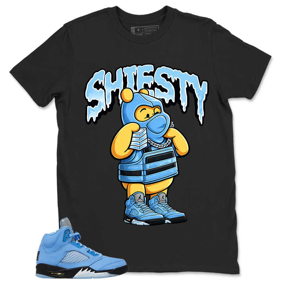 Graphic Tee Shiesty Pooh Shirt - Matching Air Jordan 5 Retro SE UNC