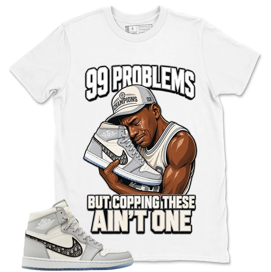 Graphic T-shirt to Match Wolf Grey 1s - 99 Problems Graphic