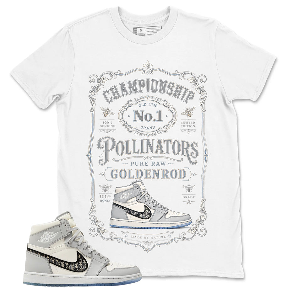 Graphic T-shirt to Match Wolf Grey 1s - Championship Pollinators Graphic
