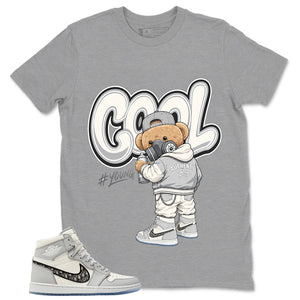 Graphic T-shirt to Match Wolf Grey 1s - Cool Boy Graphic