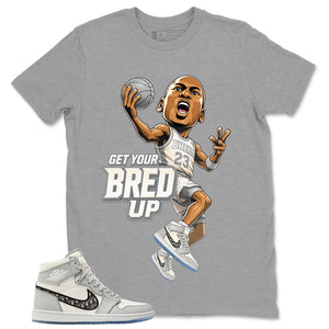 Graphic T-shirt to Match Wolf Grey 1s - Get Your Bred Up Graphic