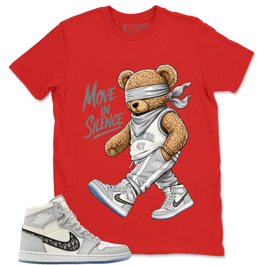Graphic T-shirt to Match Wolf Grey 1s - Move In Silence Graphic