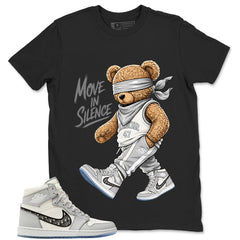 Graphic T-shirt to Match Wolf Grey 1s - Move In Silence Graphic