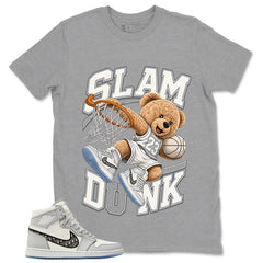 Graphic T-shirt to Match Wolf Grey 1s - Slam Dunk Graphic