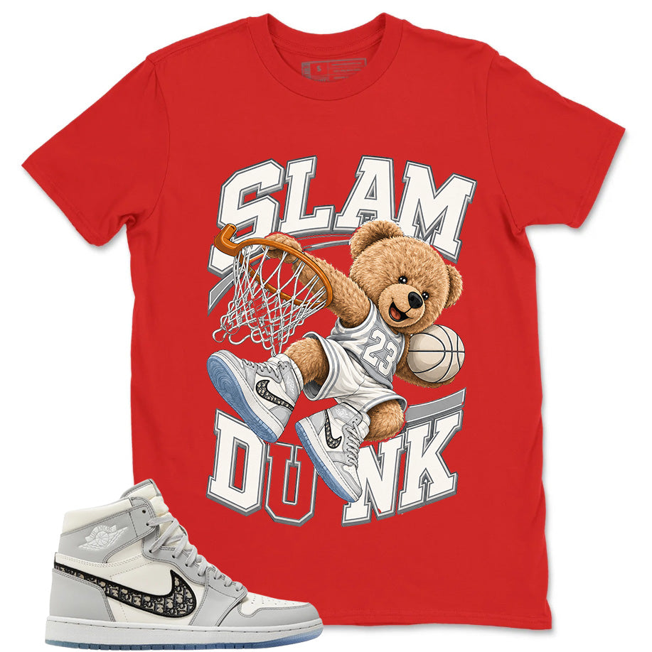 Graphic T-shirt to Match Wolf Grey 1s - Slam Dunk Graphic