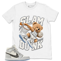 Graphic T-shirt to Match Wolf Grey 1s - Slam Dunk Graphic