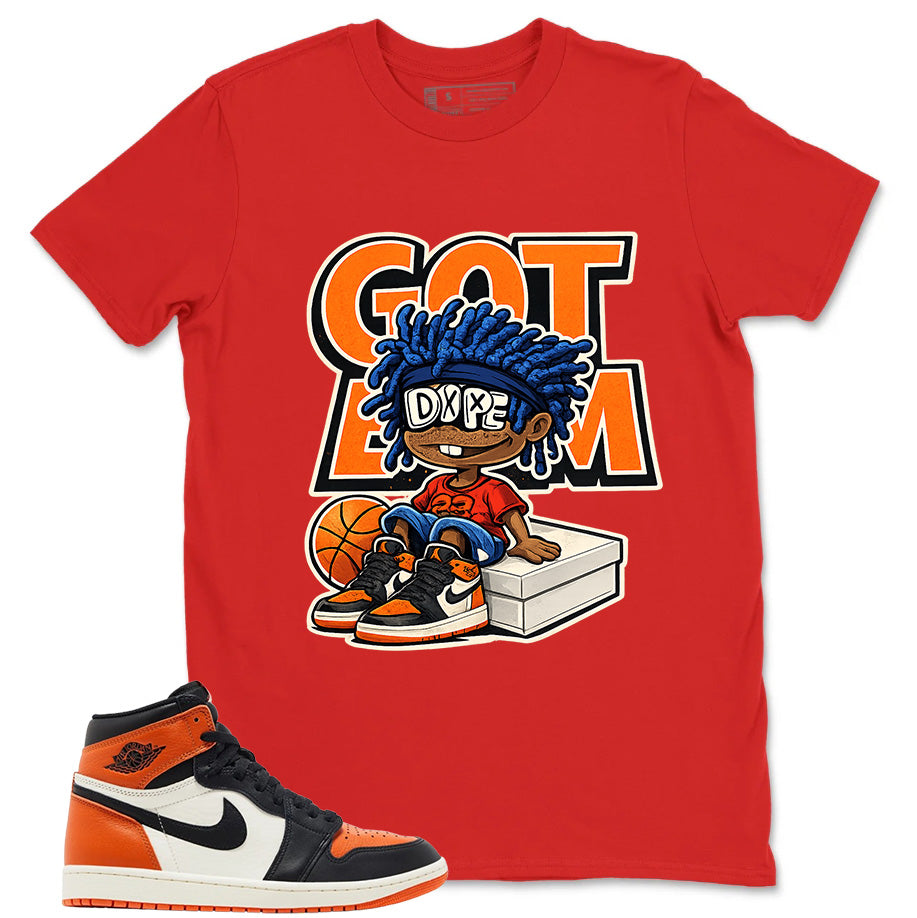 Graphic T-shirt to Match Shattered Backboard 1s - Got 'Em Dope Graphic