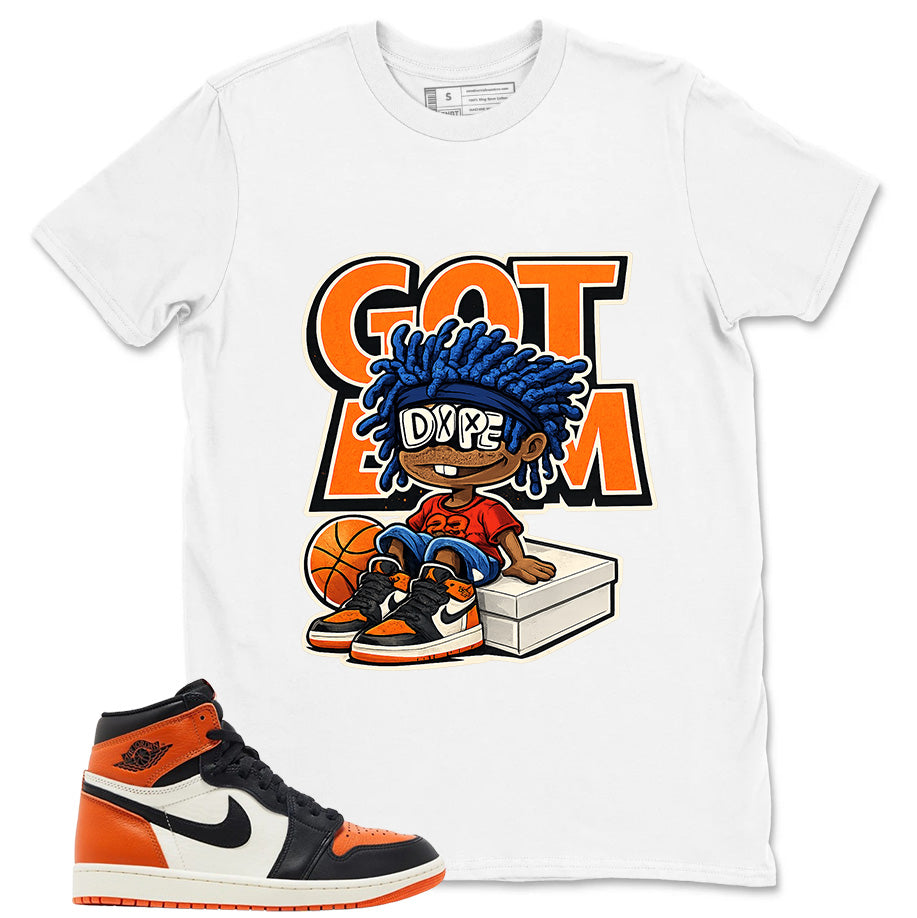 Graphic T-shirt to Match Shattered Backboard 1s - Got 'Em Dope Graphic