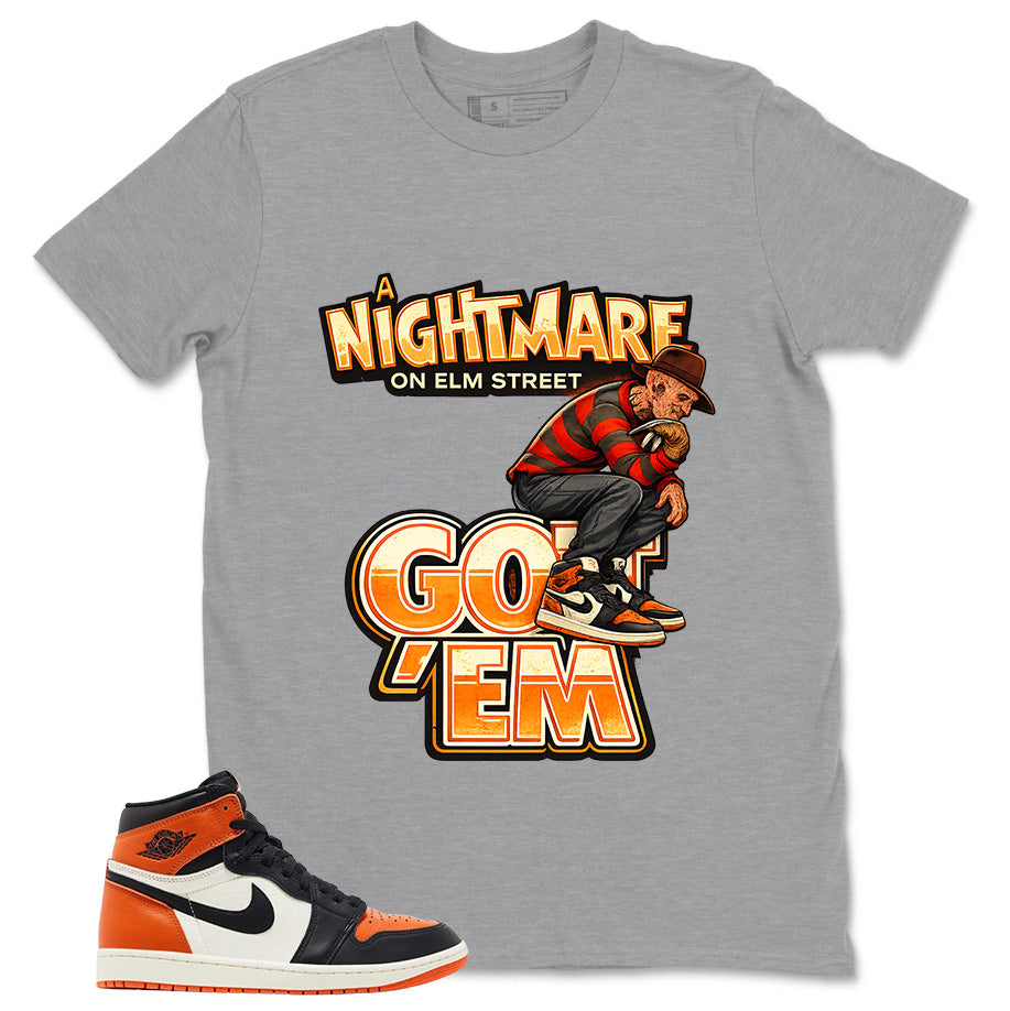 Graphic T-shirt to Match Shattered Backboard 1s - Nightmare On Elm Street Graphic
