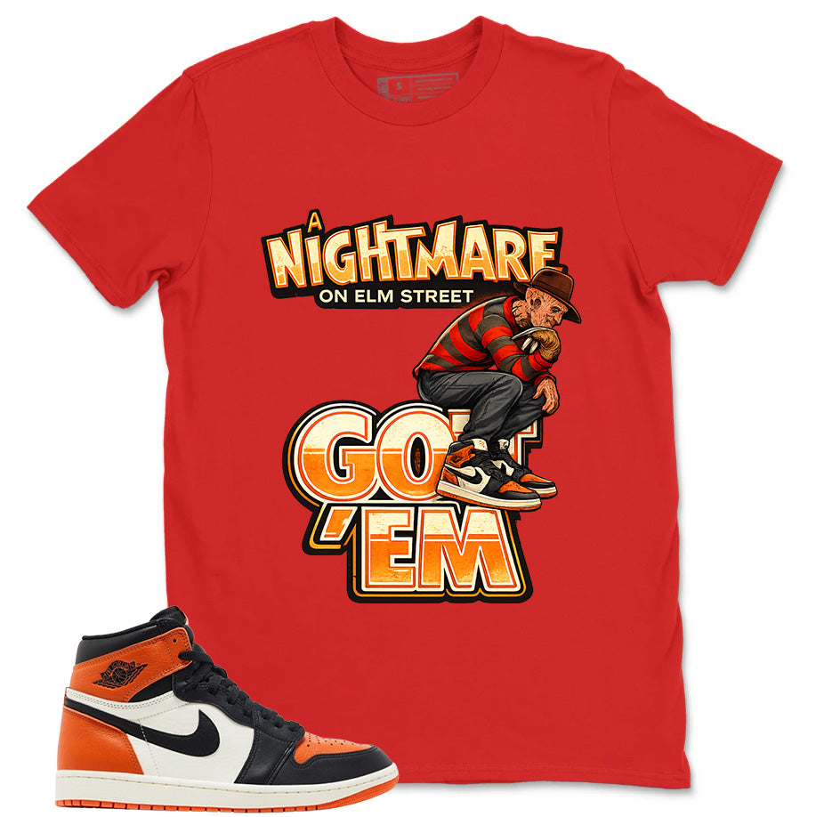 Graphic T-shirt to Match Shattered Backboard 1s - Nightmare On Elm Street Graphic