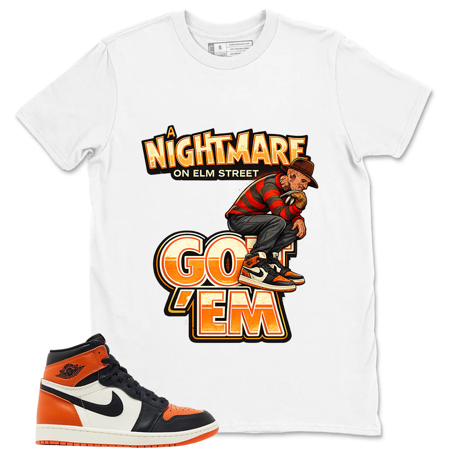 Graphic T-shirt to Match Shattered Backboard 1s - Nightmare On Elm Street Graphic