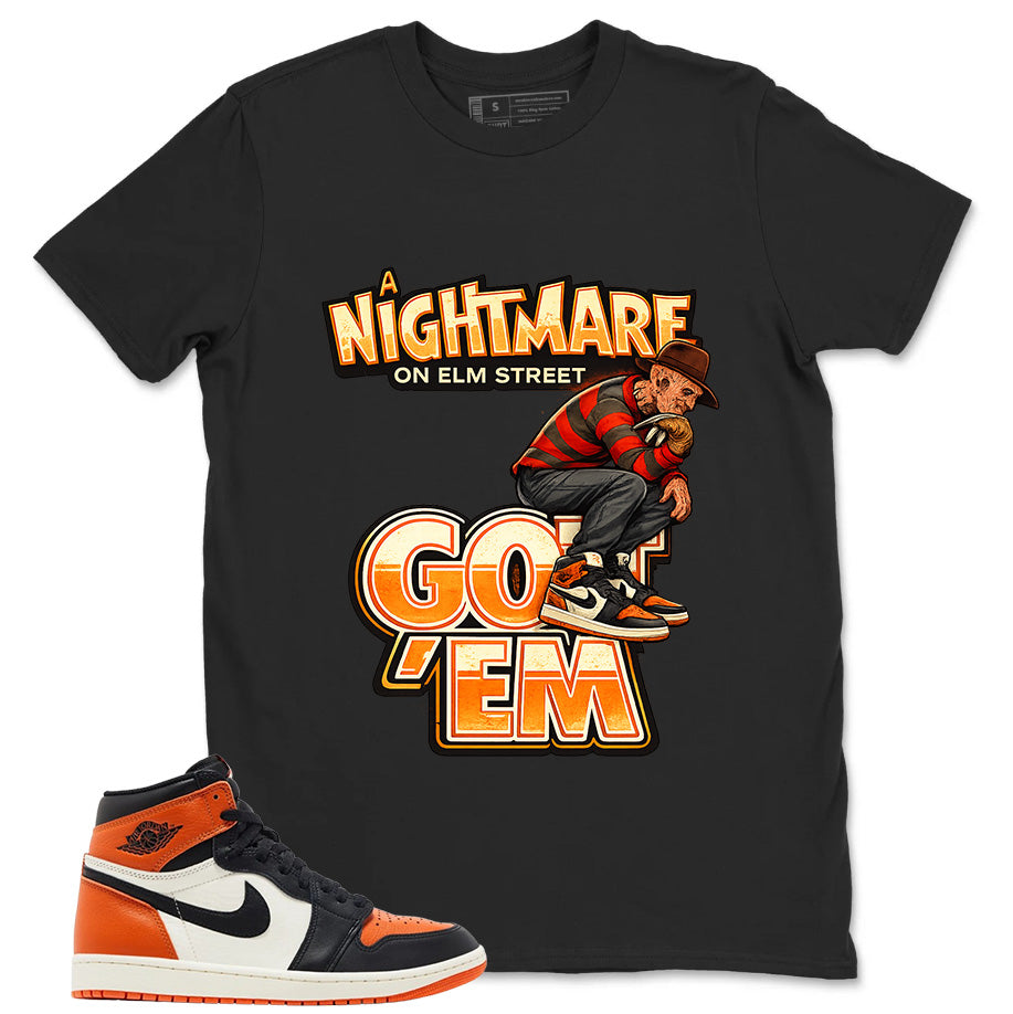 Graphic T-shirt to Match Shattered Backboard 1s - Nightmare On Elm Street Graphic