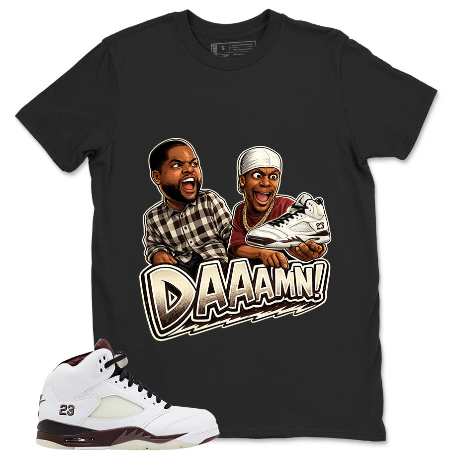 Graphic T-shirt to Match A Maniere Black Collective 5s - Daaamn Sneaker Graphic