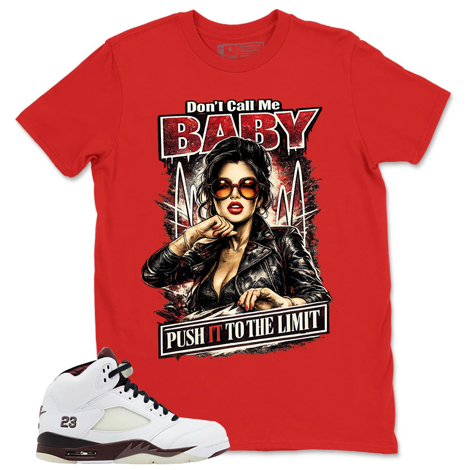 Graphic T-shirt to Match A Maniere Black Collective 5s - Don't Call Me Baby Graphic