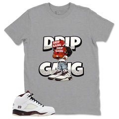 Graphic T-shirt to Match A Maniere Black Collective 5s - Drip Gang Graphic